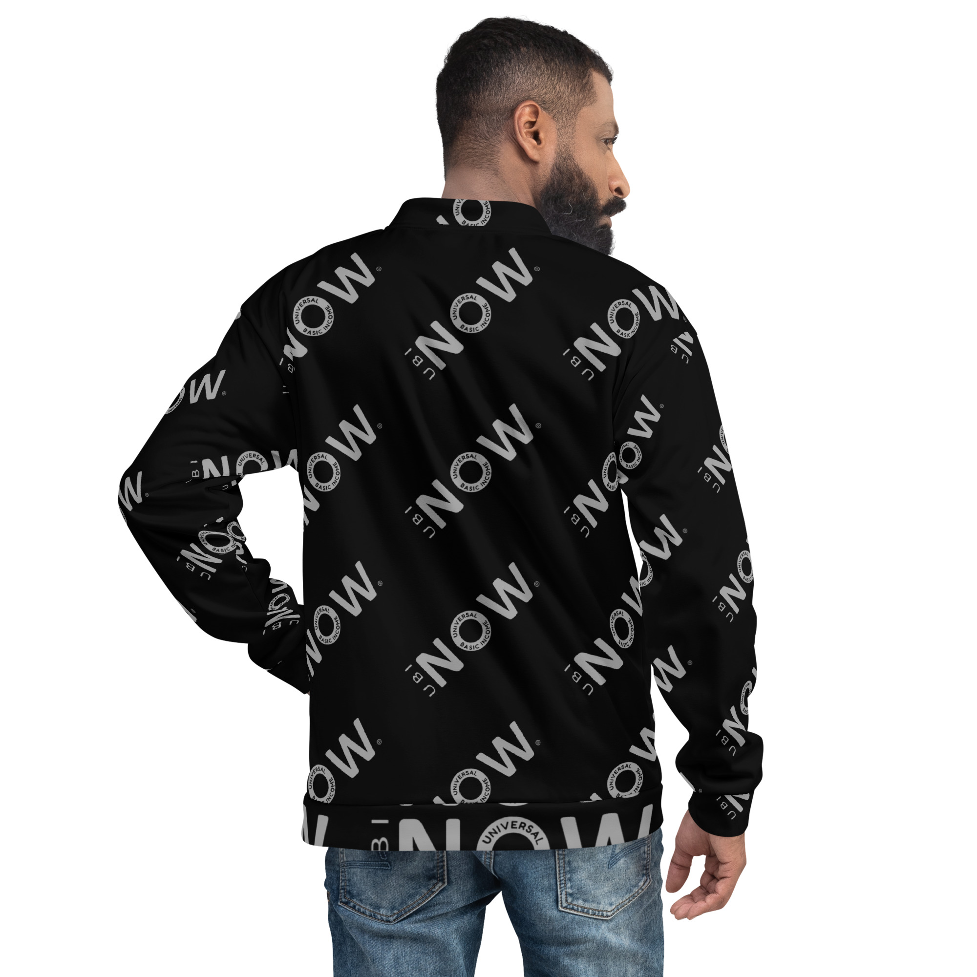 Dettaglio design retro bomber jacket unisex UBI NOW