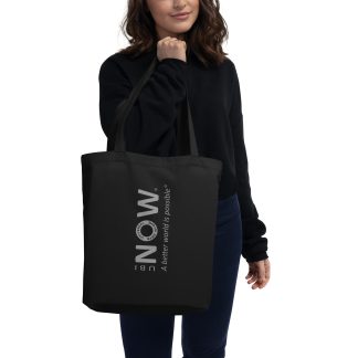 Borsa Eco Tote UBI NOW nera - Cotone organico