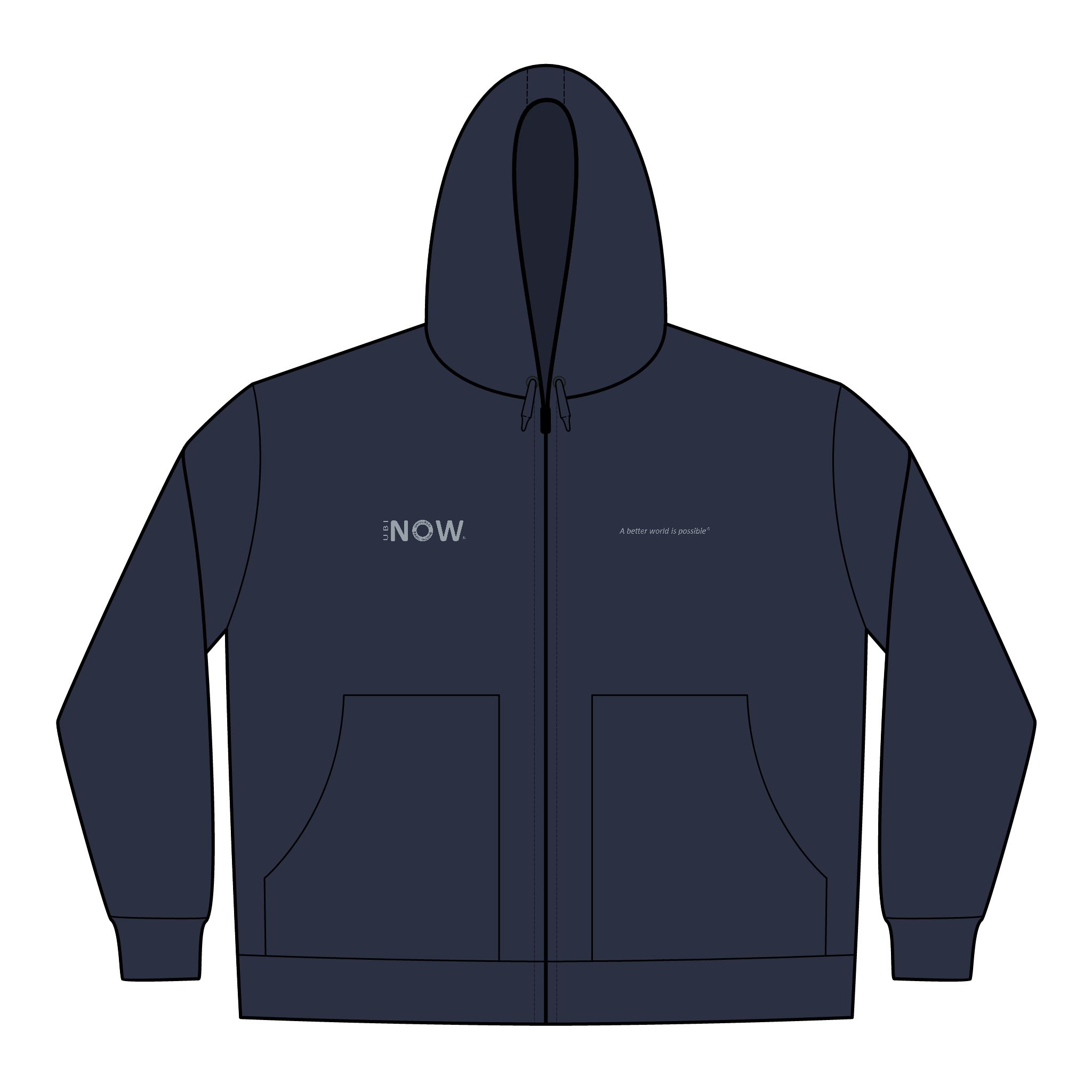 UBI NOW Embroidered Work Hoodie — Durable Duck Cloth Zip Jacket - Image 3