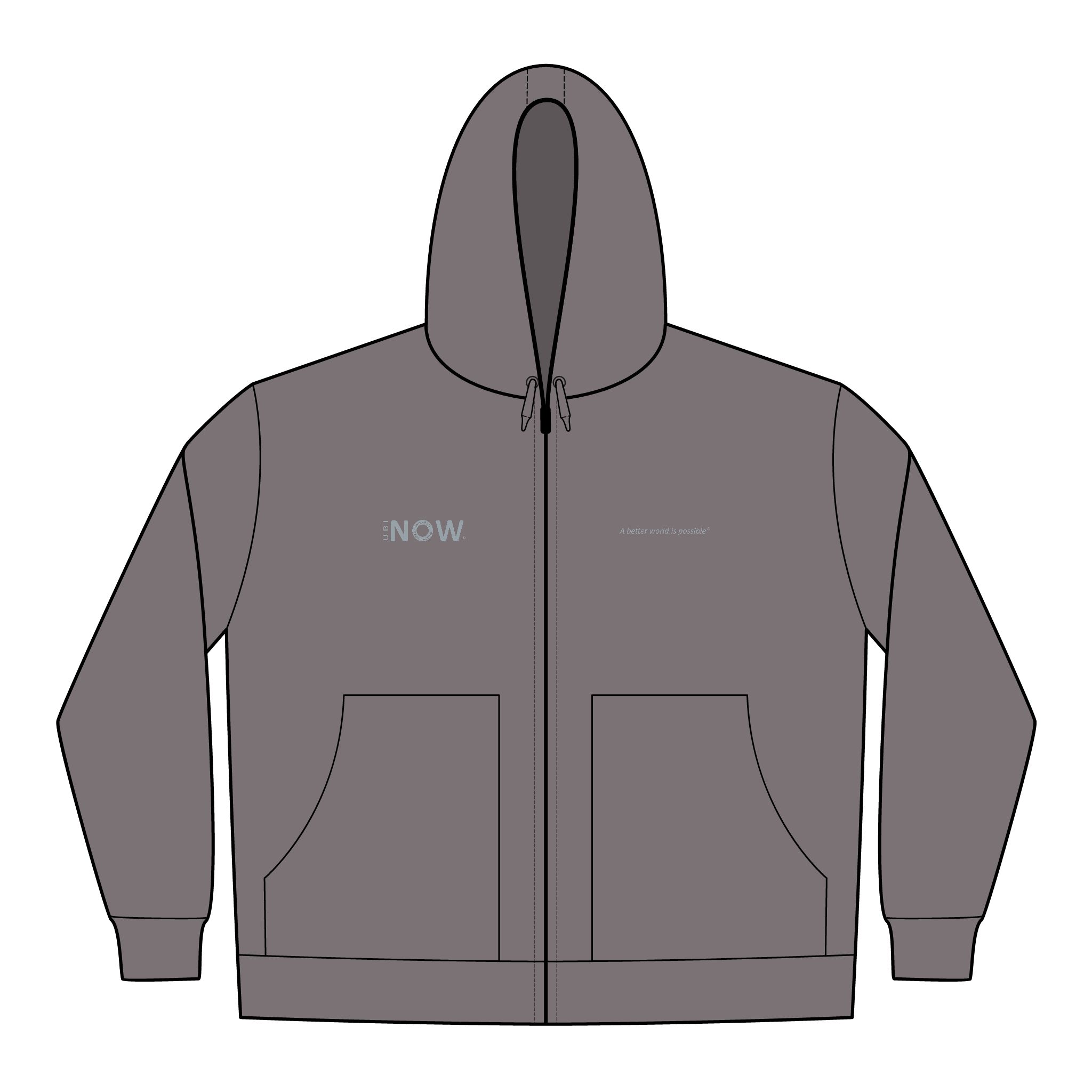 UBI NOW Embroidered Work Hoodie — Durable Duck Cloth Zip Jacket - Image 4