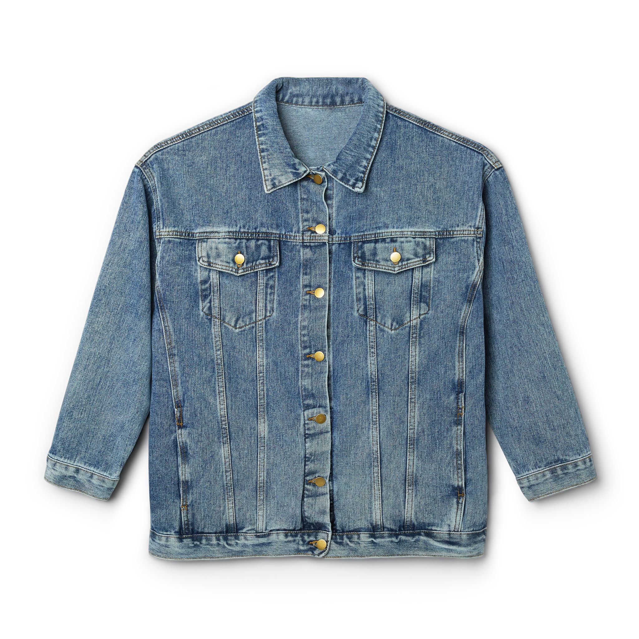 UBI NOW Graphic Denim Jacket — Women's Casual Trucker Jacket with Back Print