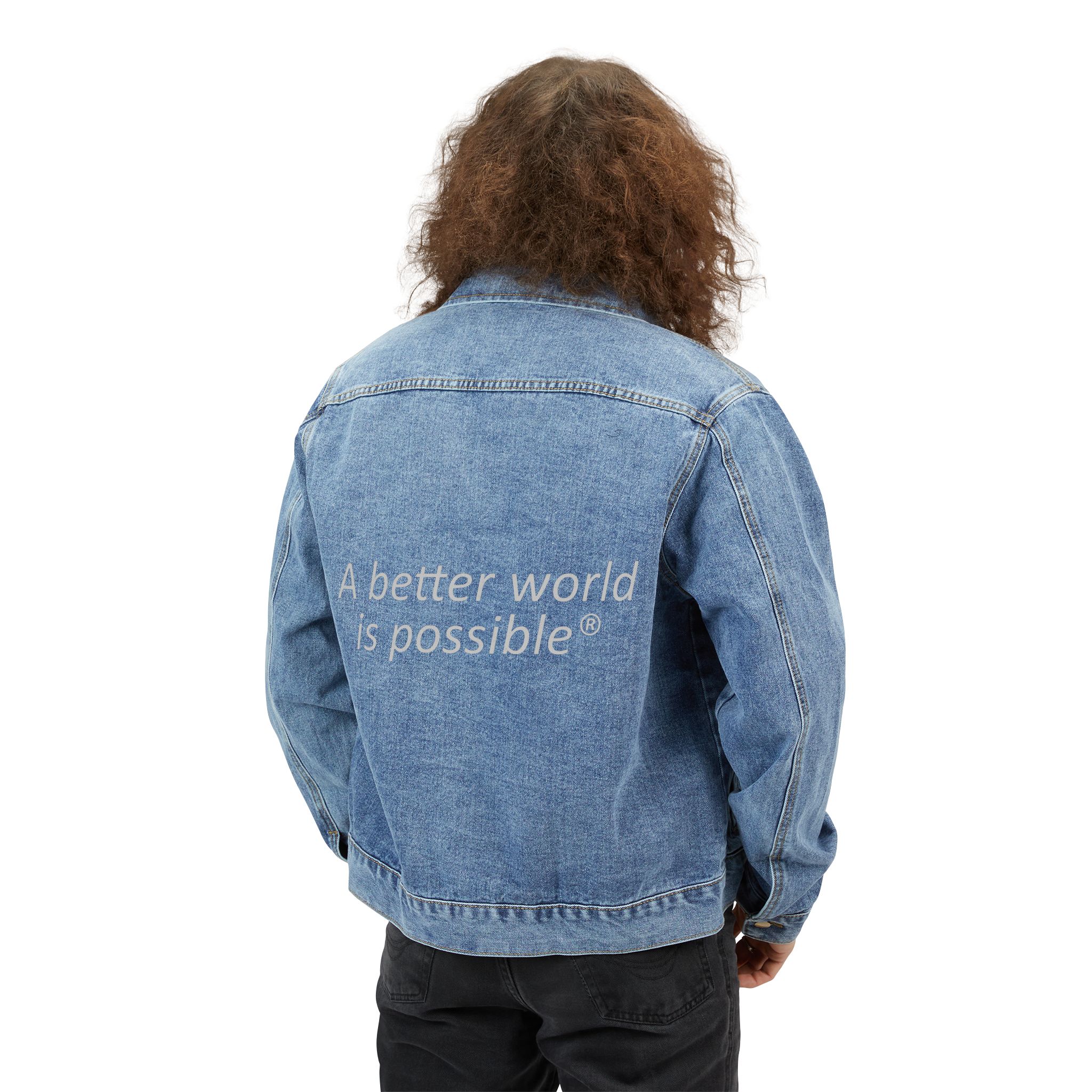 Giacca di jeans classica UBI NOW con ricamo sul retro