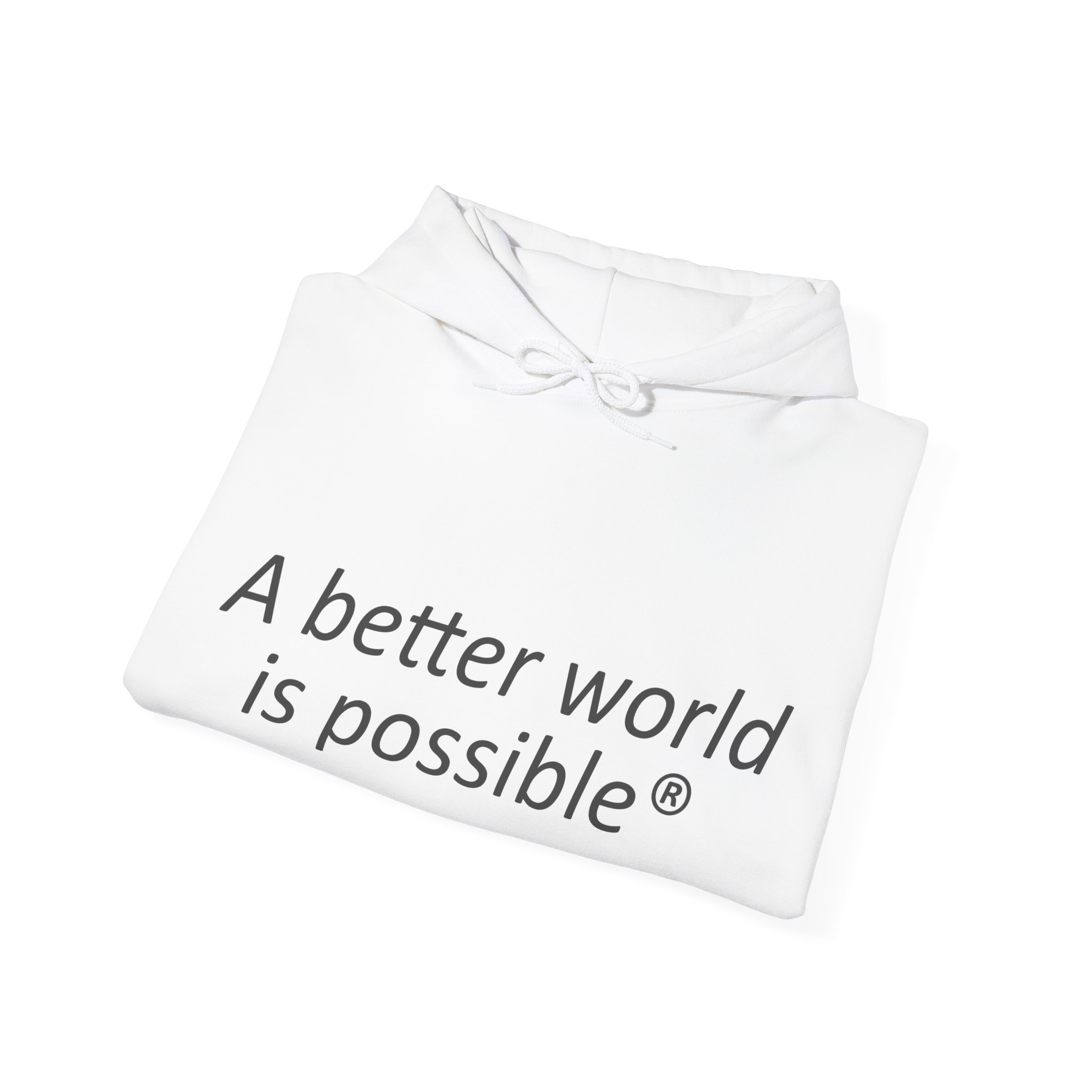 Hoodie — "A Better World Is Possible" Minimalist Social Change Pullover - Image 4
