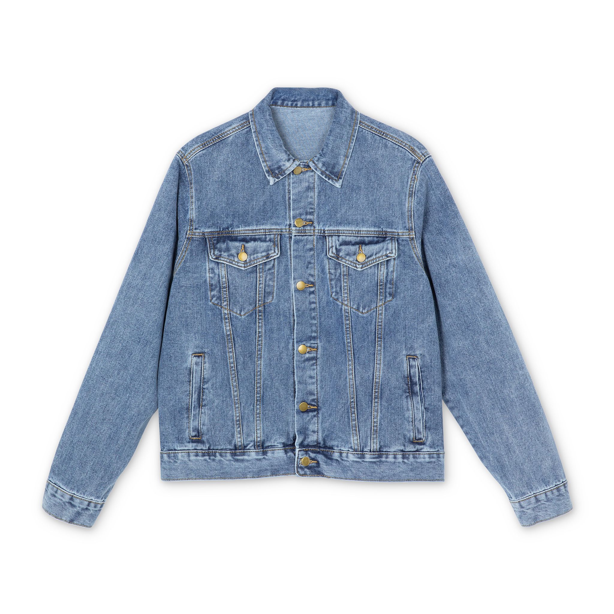 Embroidered Denim Jacket — "A Better World Is Possible" Men’s Classic Jean Jacket - Image 2