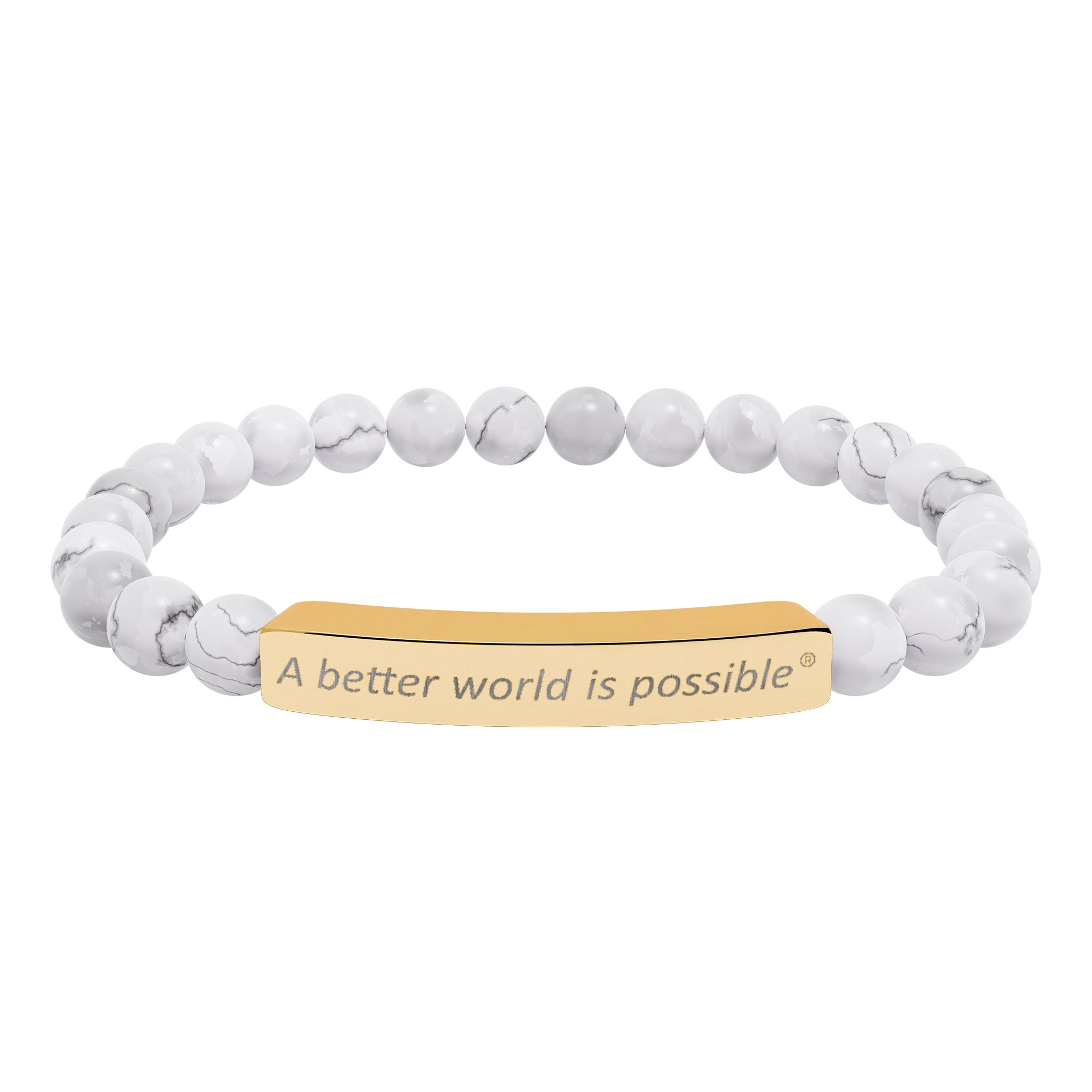 Graviertes Naturstein-Perlenarmband - Stretch-Stabarmband mit personalisierter Nachricht – Bild 9