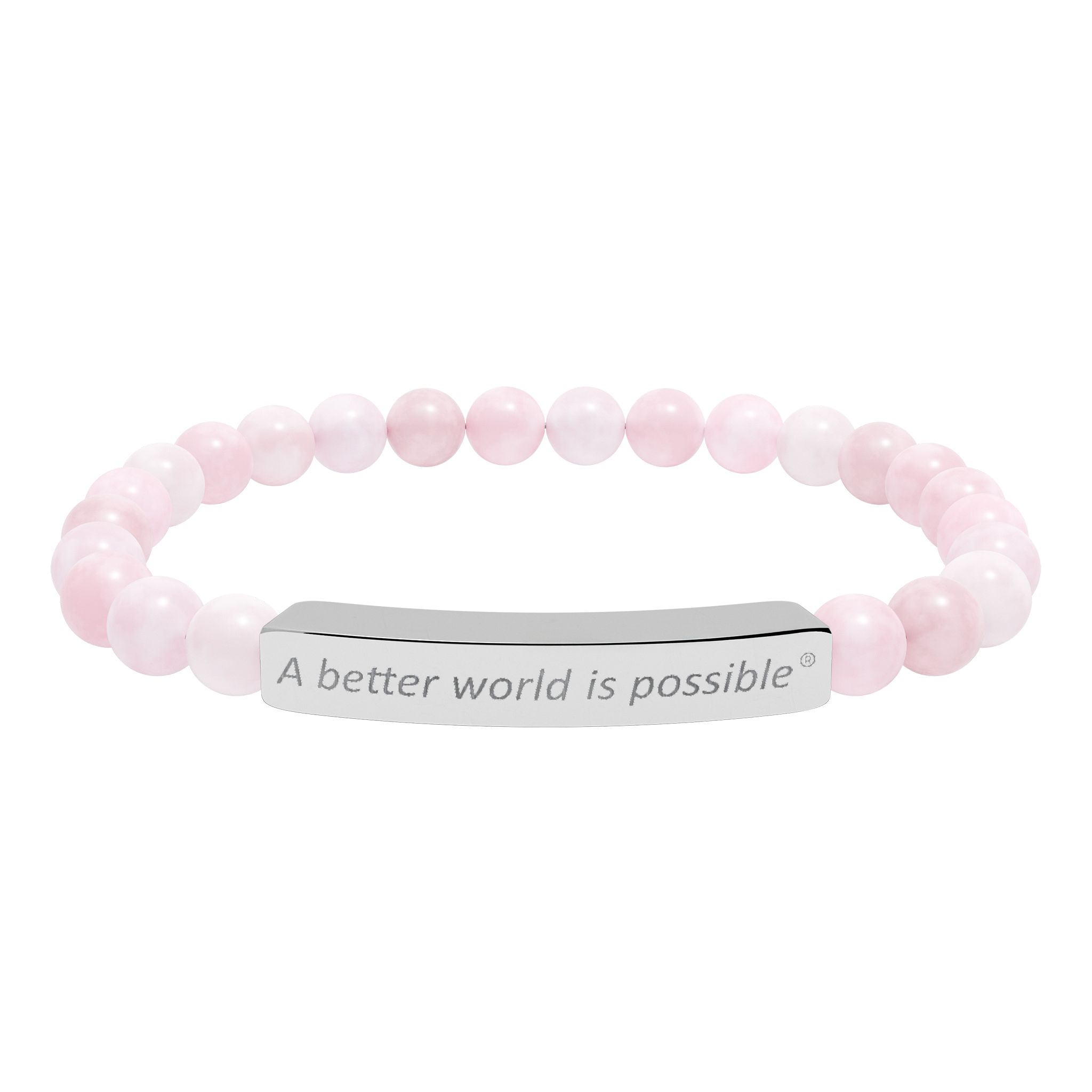 Graviertes Naturstein-Perlenarmband - Stretch-Stabarmband mit personalisierter Nachricht – Bild 5