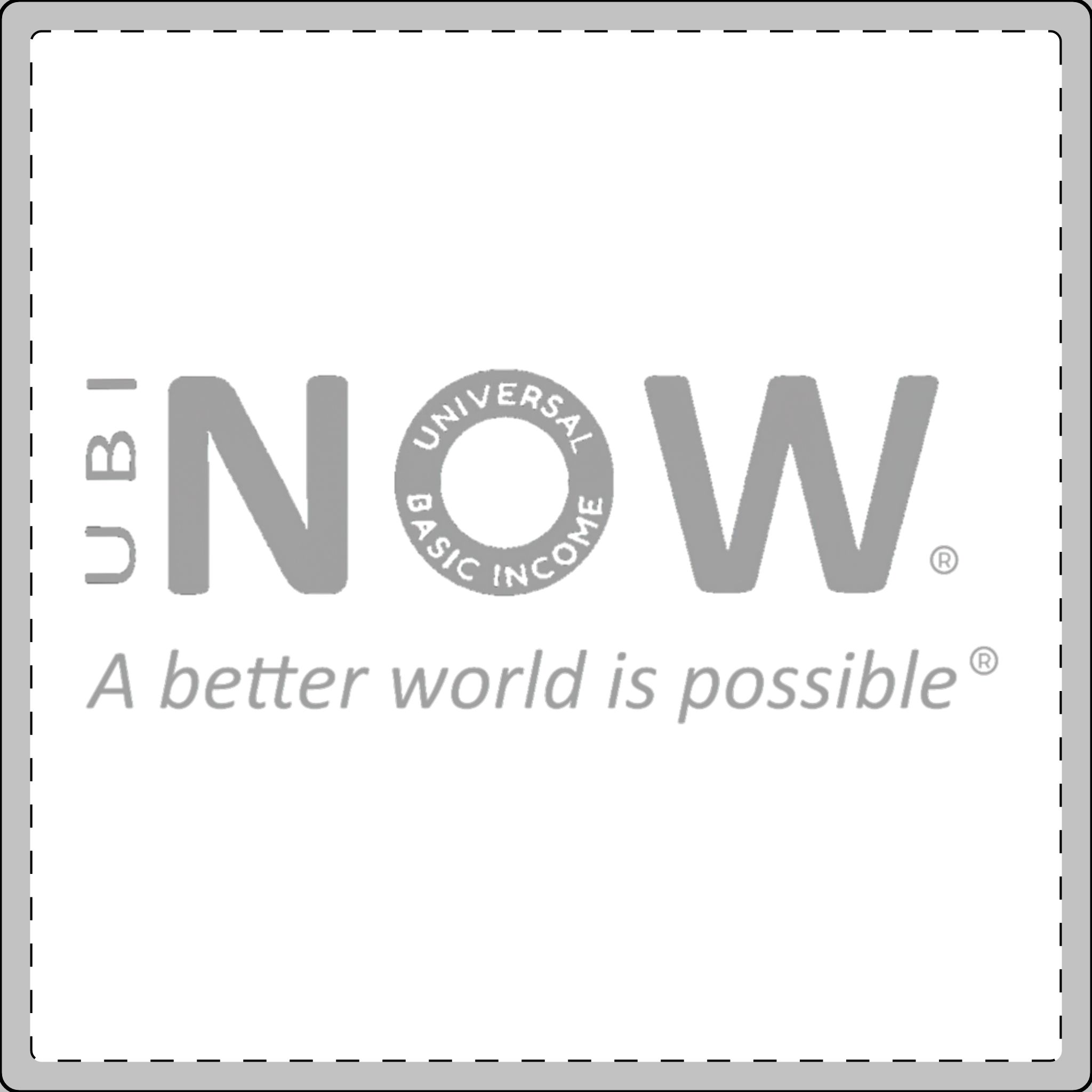 NOW Universal Basic Income Untersetzer Set (4) - "Eine bessere Welt ist möglich" Korkuntersetzer