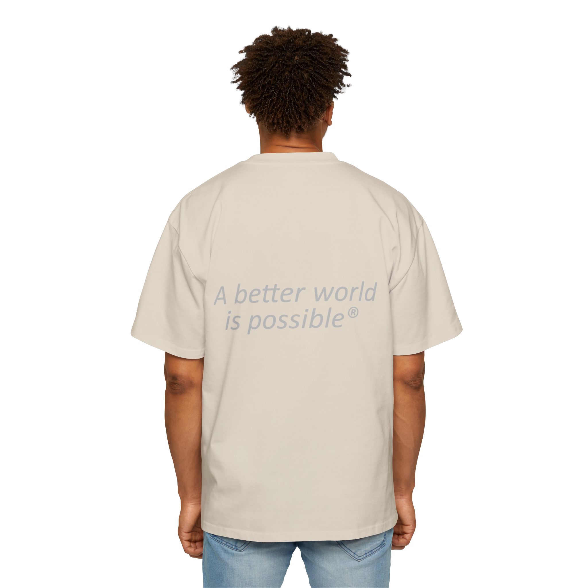 Maglietta NOW® — “Un mondo migliore è possibile” — Maglietta da uomo oversize - immagine 20