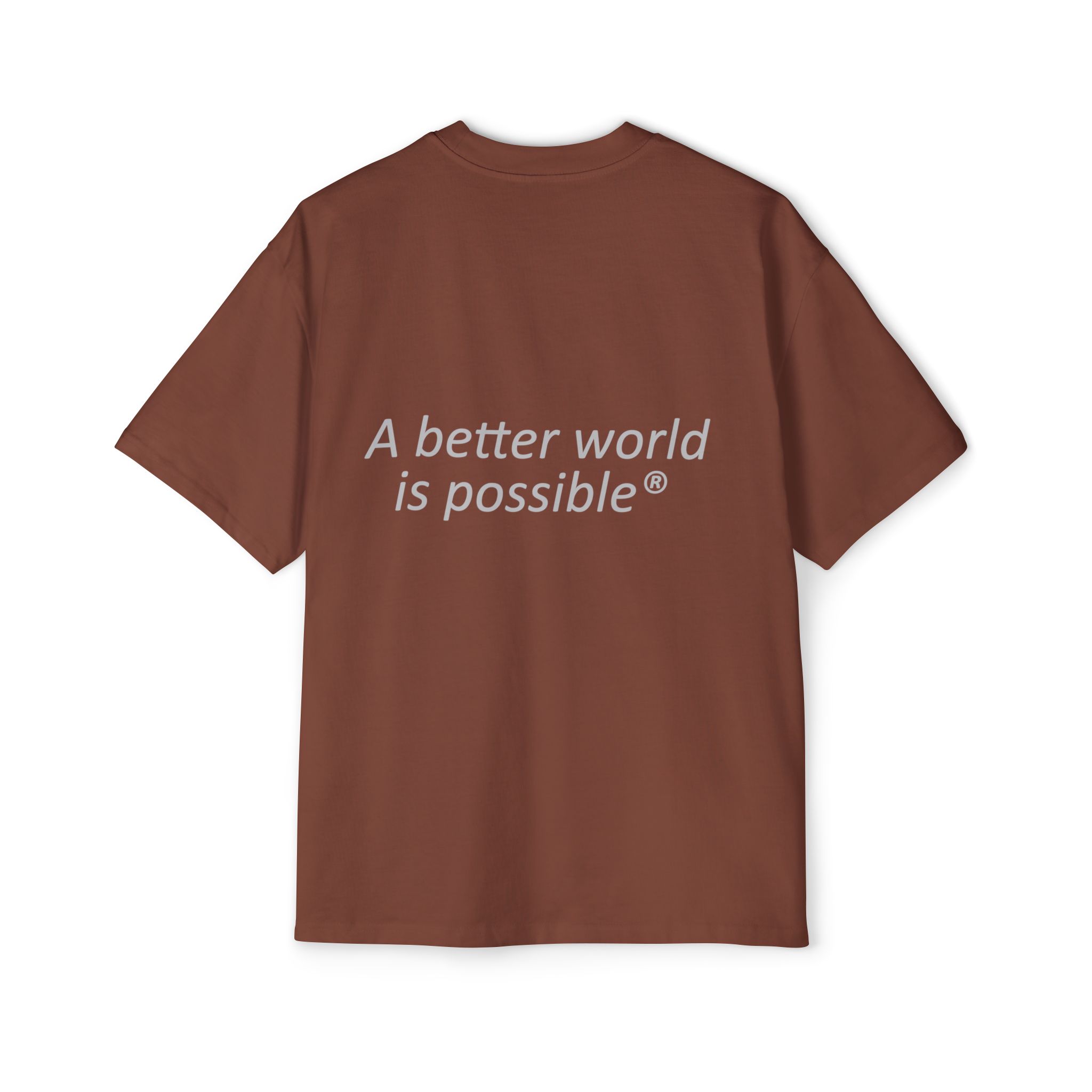 Maglietta NOW® — “Un mondo migliore è possibile” — Maglietta da uomo oversize - immagine 10