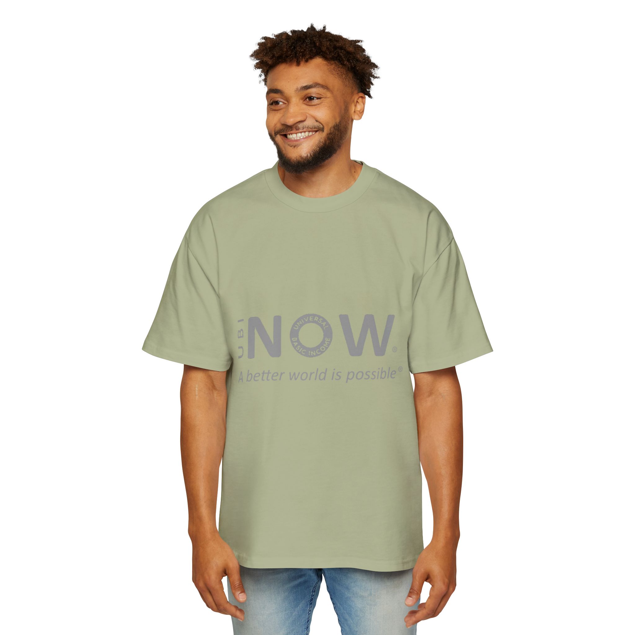 Dettaglio ricamo T-shirt Heavyweight UBI NOW