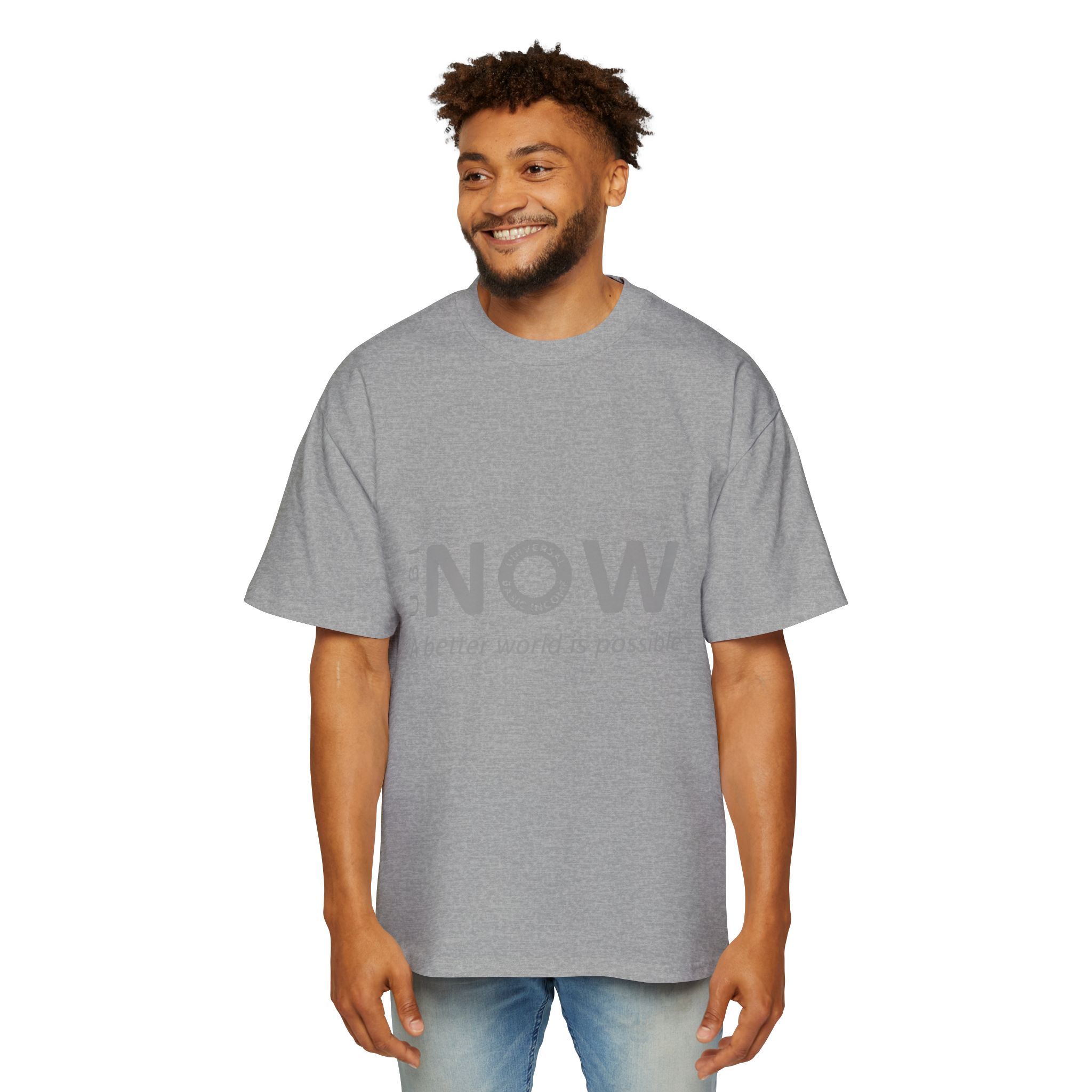 Maglietta NOW® — “Un mondo migliore è possibile” — Maglietta da uomo oversize - immagine 27