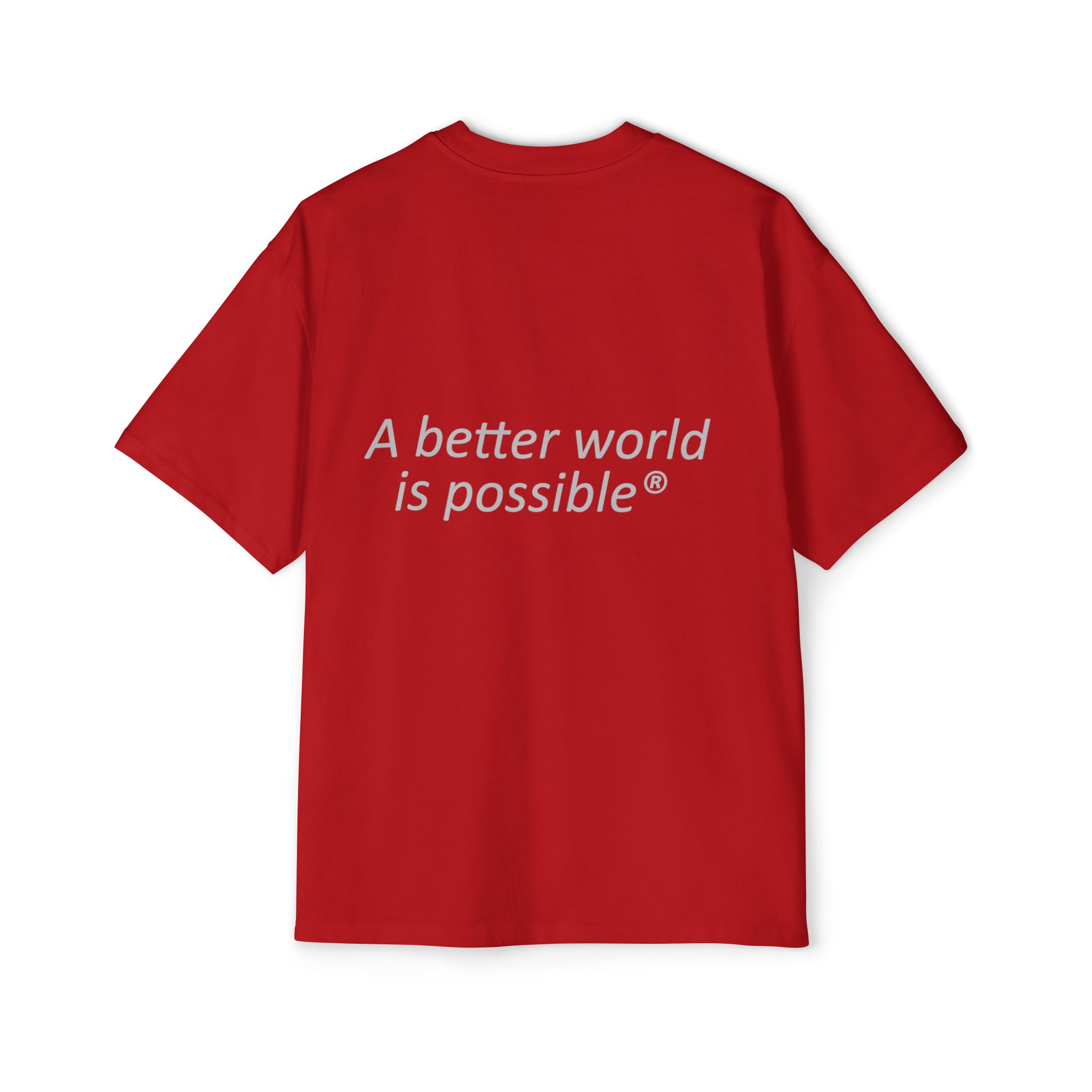 Maglietta NOW® — “Un mondo migliore è possibile” — Maglietta da uomo oversize - immagine 6