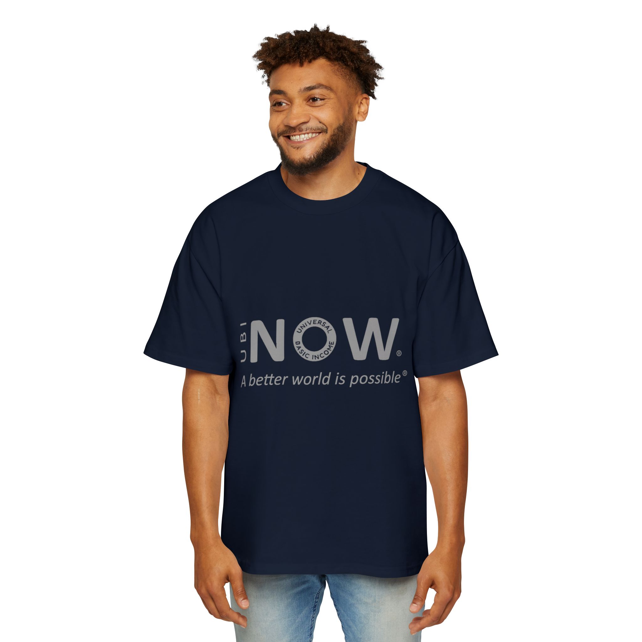 Maglietta NOW® — “Un mondo migliore è possibile” — Maglietta da uomo oversize - immagine 47