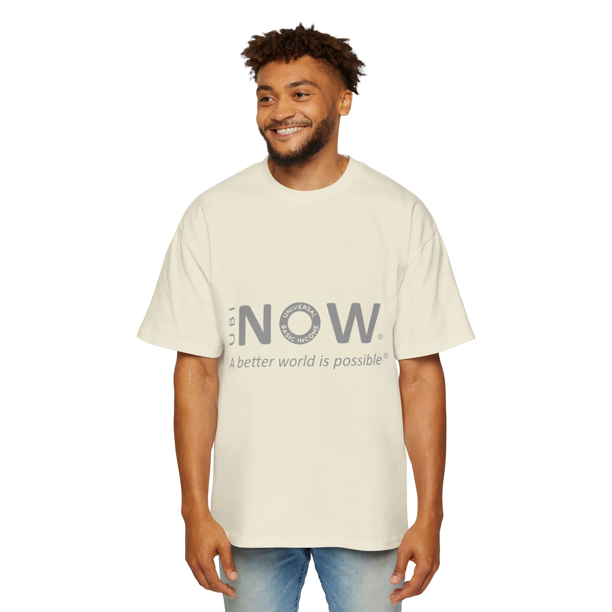Maglietta NOW® — “Un mondo migliore è possibile” — Maglietta da uomo oversize - immagine 23