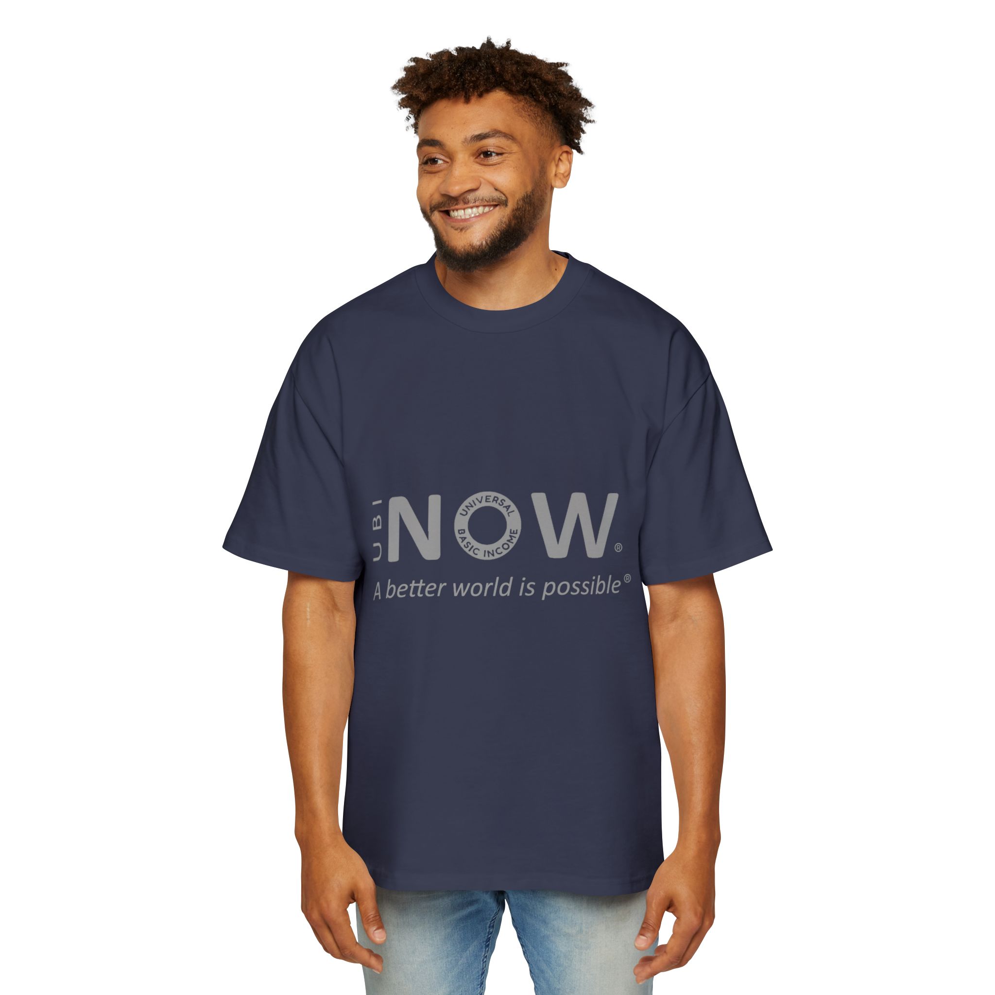 Retro T-shirt UBI NOW - A Better World Is Possible print