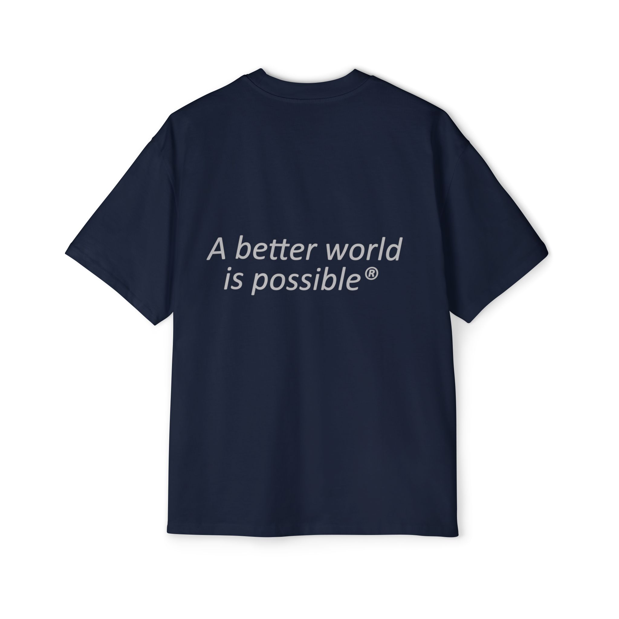 Maglietta NOW® — “Un mondo migliore è possibile” — Maglietta da uomo oversize - immagine 46