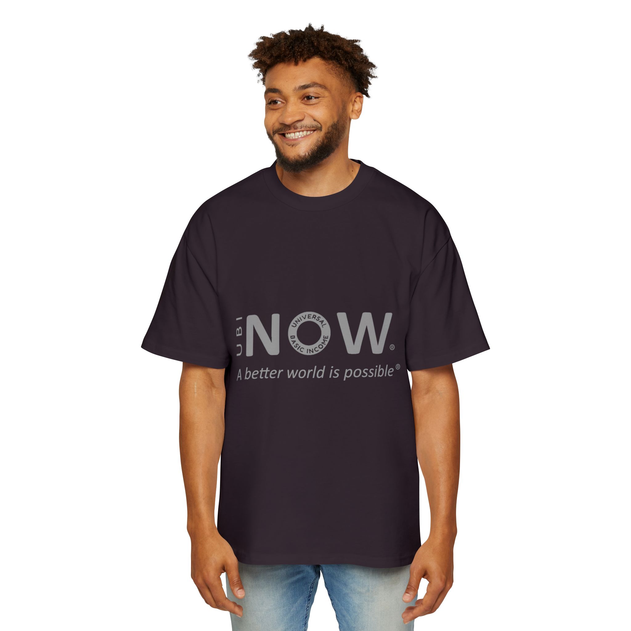 T-shirt Oversize UBI NOW bordeaux - A Better World Is Possible