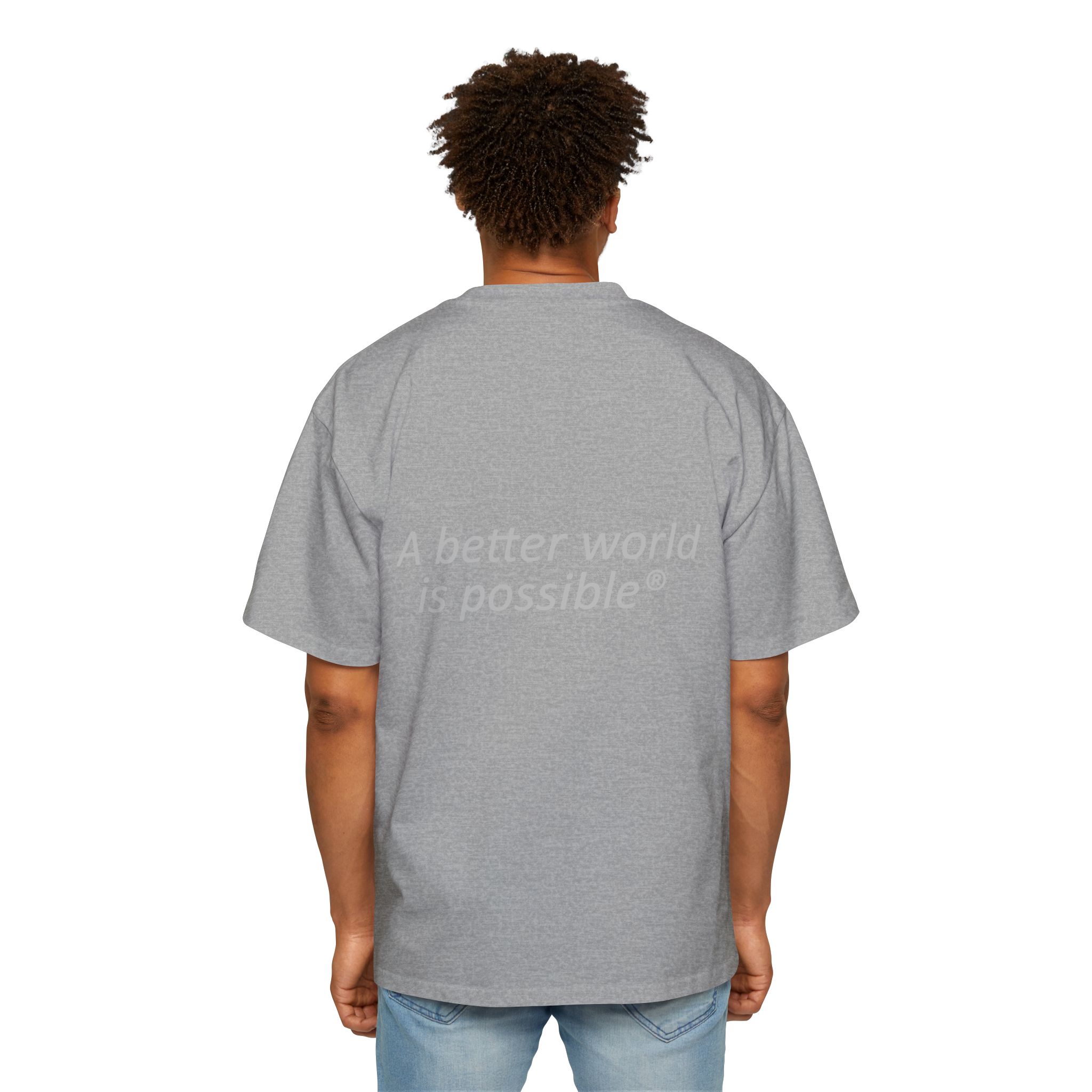 Maglietta NOW® — “Un mondo migliore è possibile” — Maglietta da uomo oversize - immagine 28