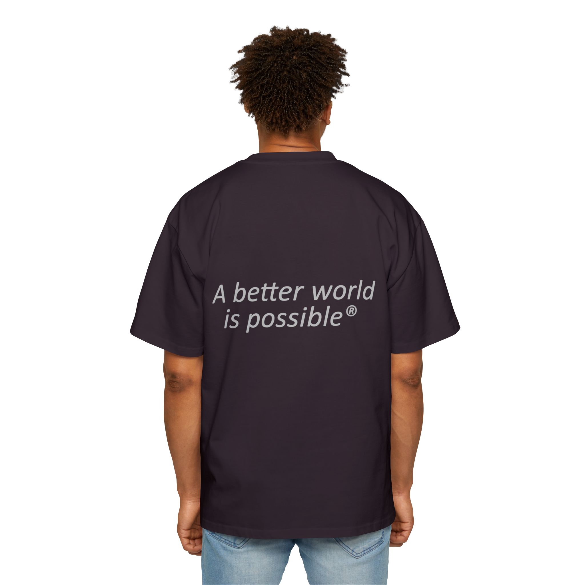 T-shirt Oversize UBI NOW beige - Dettaglio design back